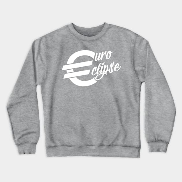 Twitch.tv/EuroEclipse White Logo Crewneck Sweatshirt by EuroEclipse